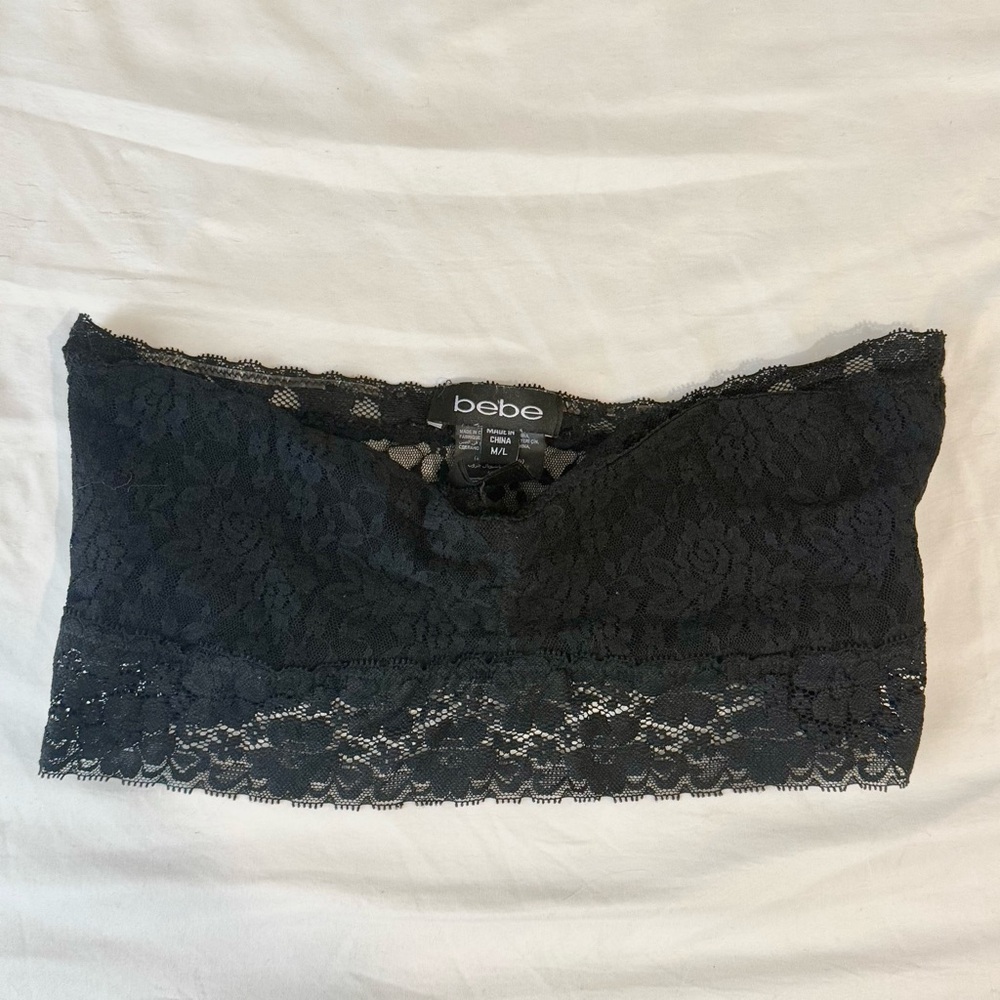 Bebe Black Lace Bandeau
